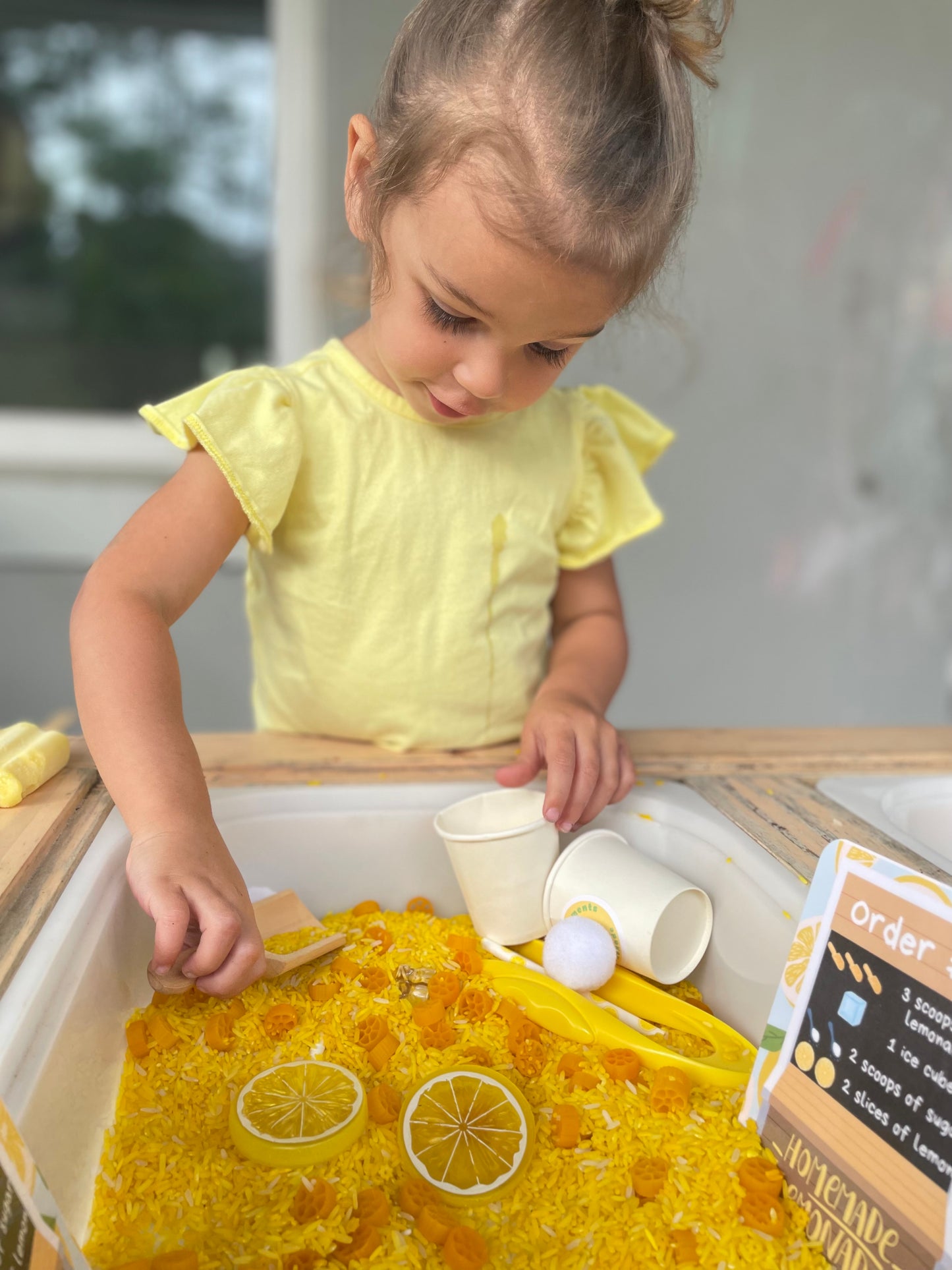Lemonade Stand Sensory Bin Filler