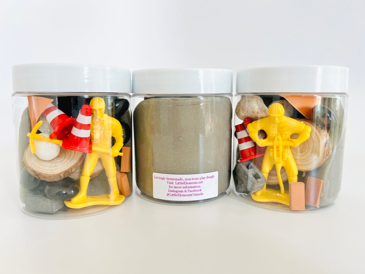 Construction Play Dough Jar