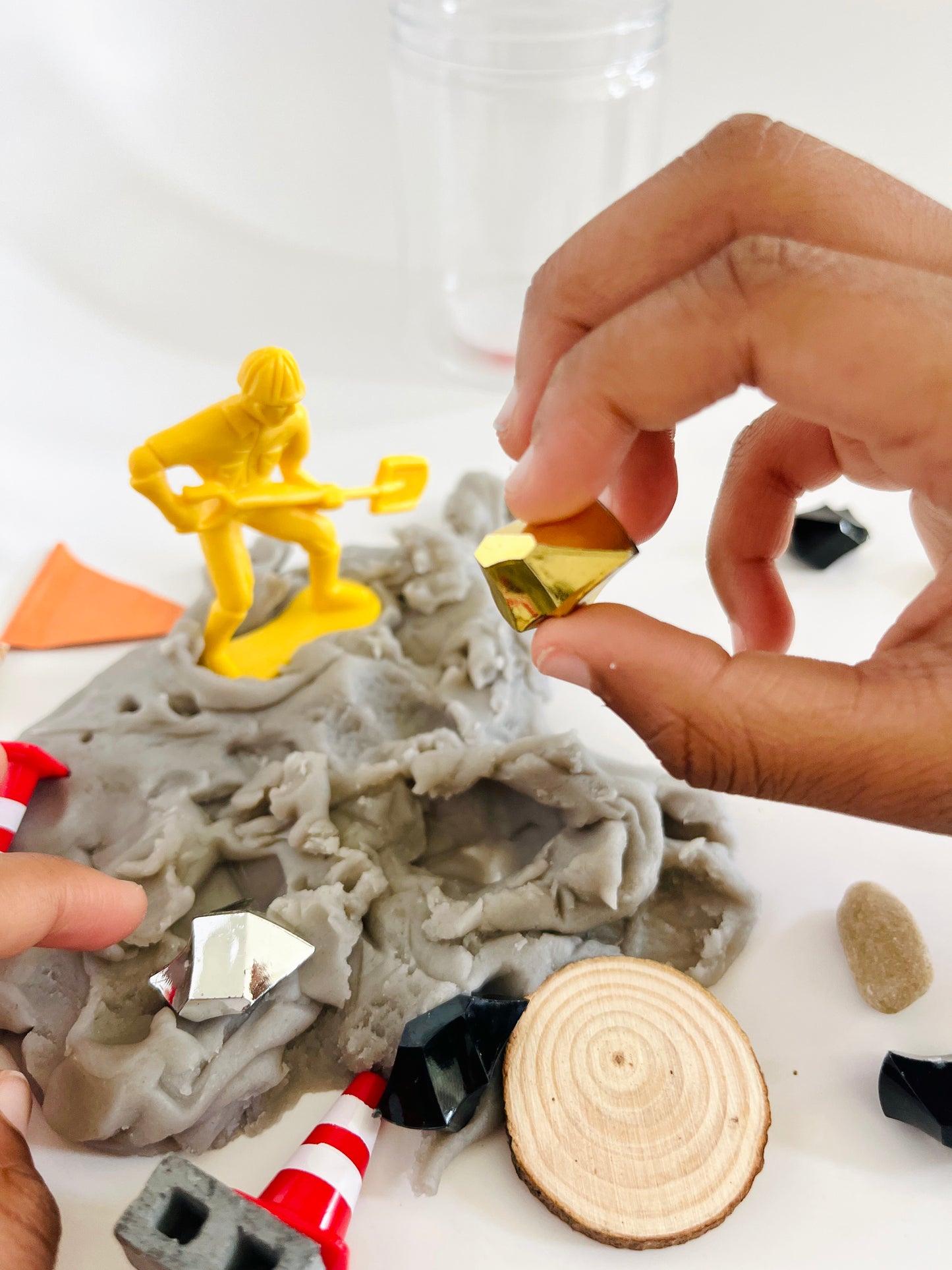 Construction Play Dough Jar