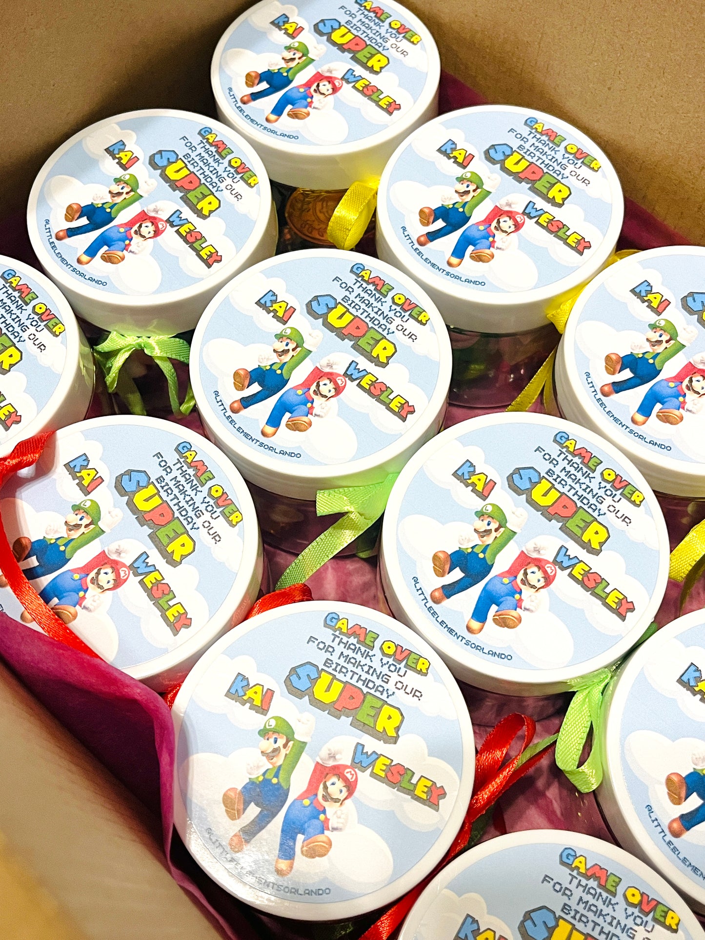 Party Favor Playdough Jars