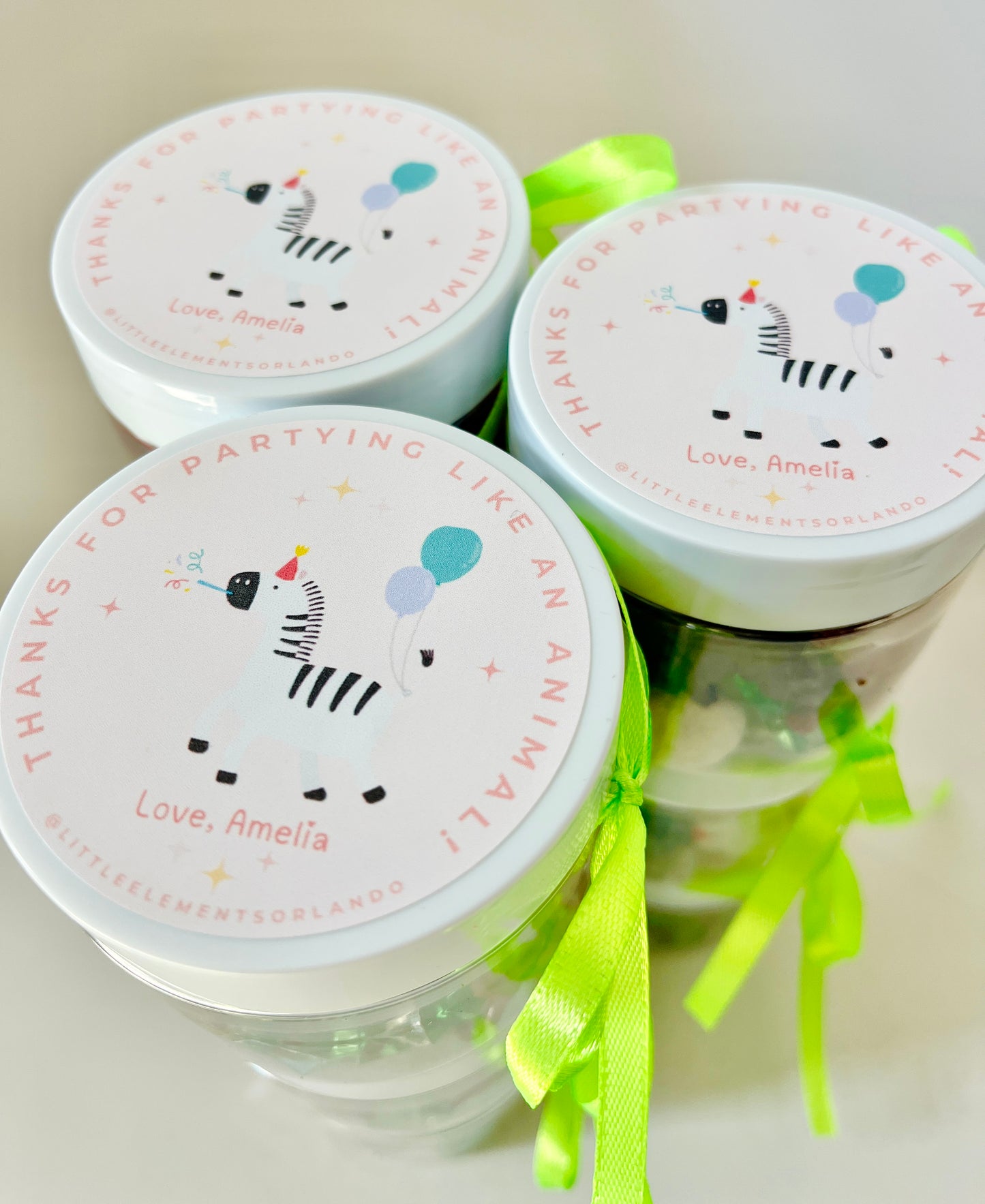 Party Favor Playdough Jars