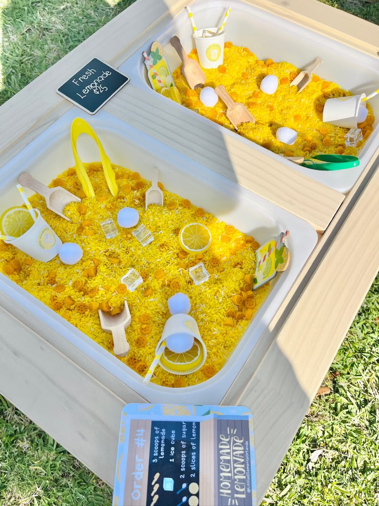 Lemonade Stand Sensory Bin Filler