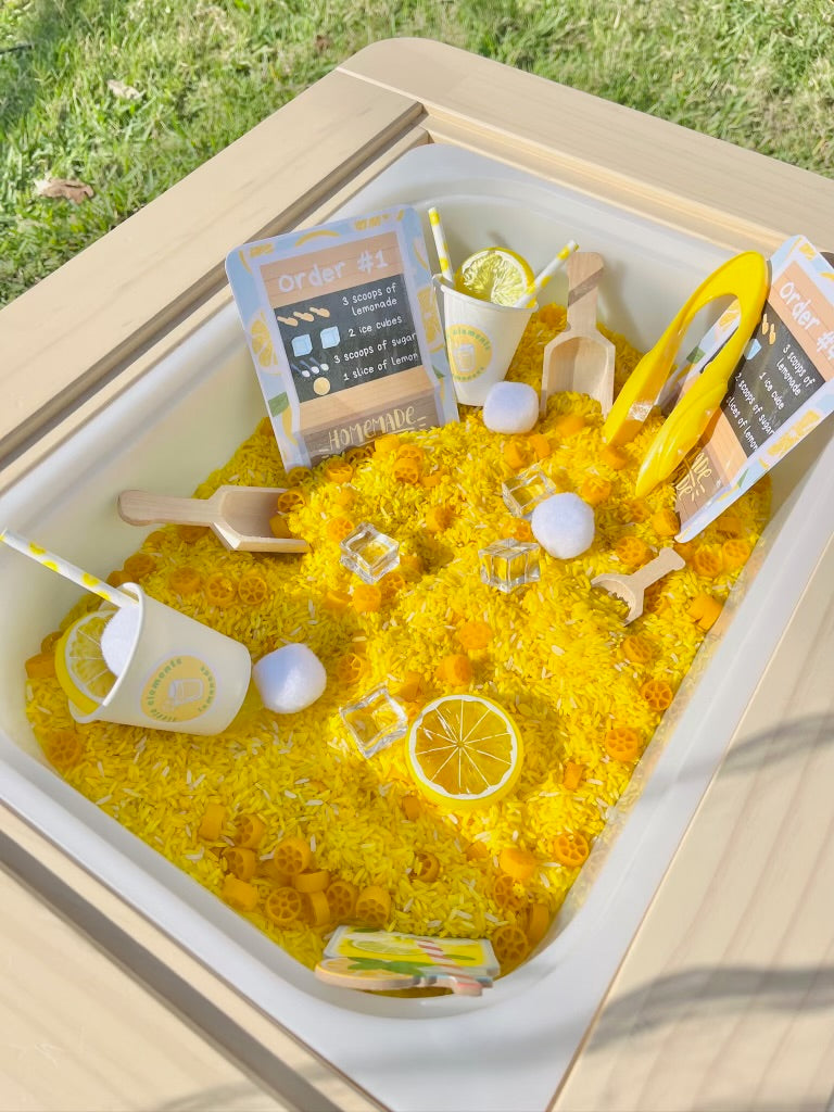 Lemonade Stand Sensory Bin Filler