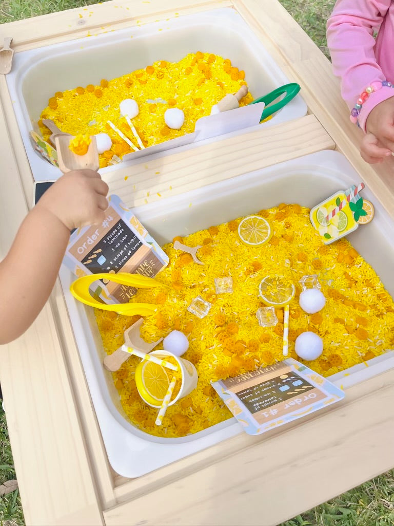 Lemonade Stand Sensory Bin Filler