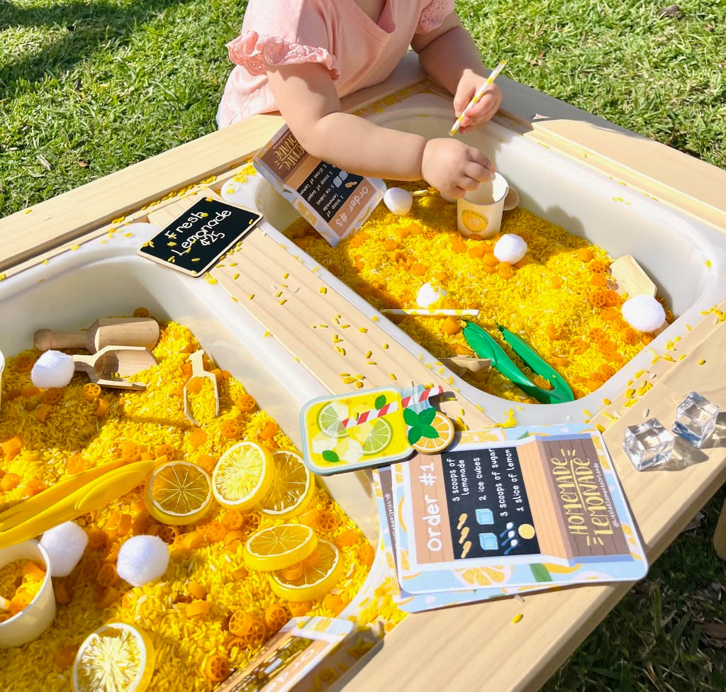 Lemonade Stand Sensory Bin Filler