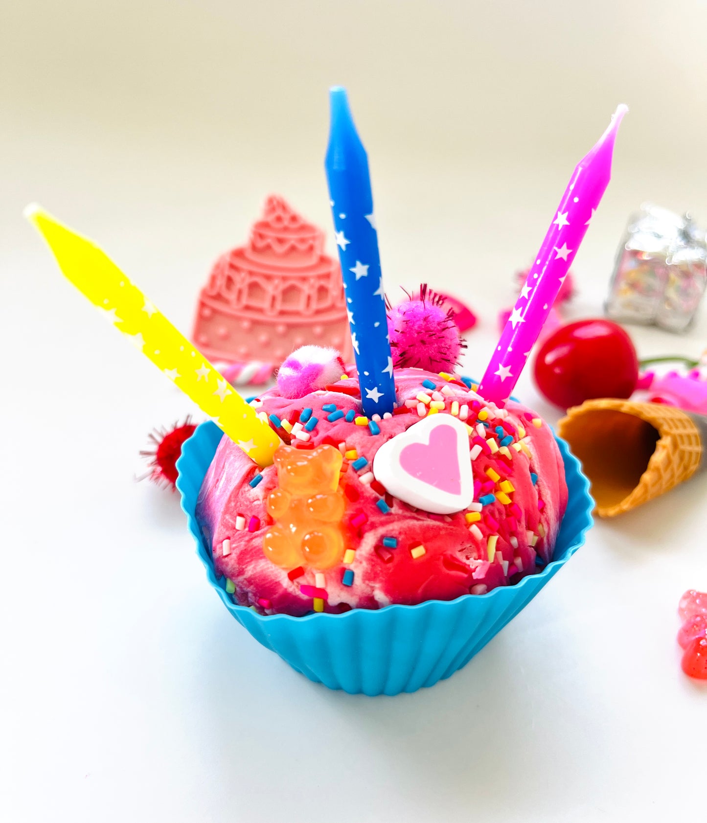 Birthday Cupcake Play Dough Jar