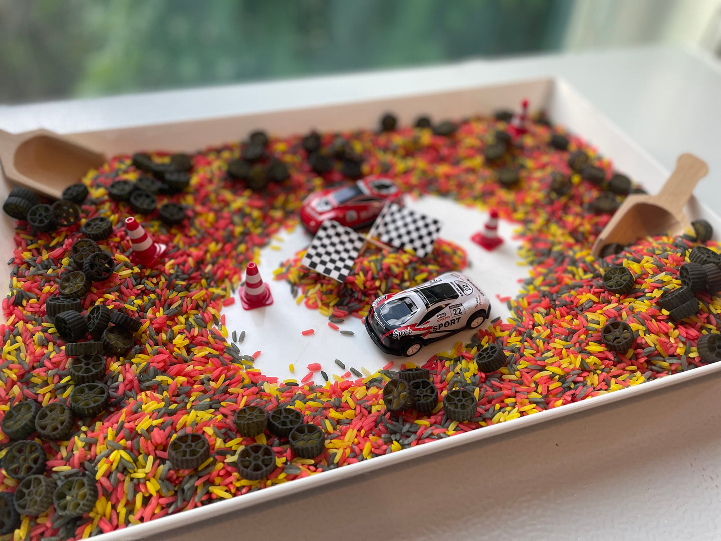 Race Car Sensory Bin Filler